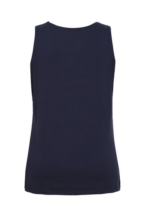 Débardeur uni en viscose-Paprika-1