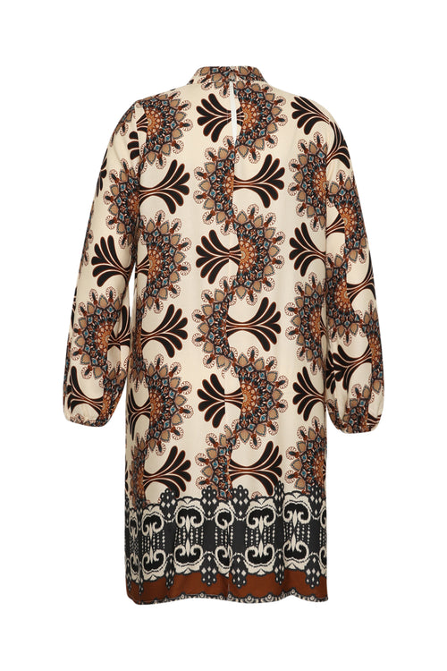 Kleid aus bedrucktem Viskosestoff-Paprika-10