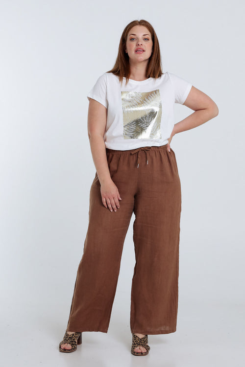 Baumwoll-T-Shirt mit Folienprint-Paprika-8