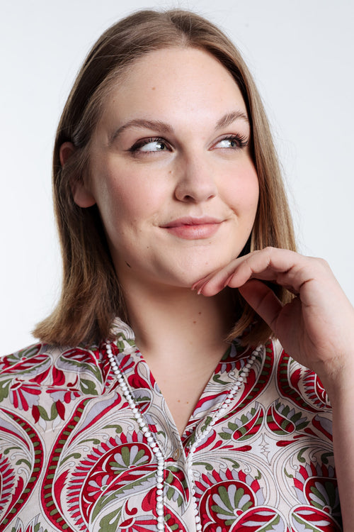 Bluse mit Paisleymuster-Paprika-3