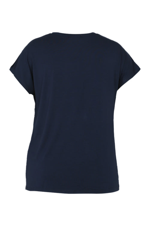 Unifarbenes Viskose-T-Shirt-Paprika-10