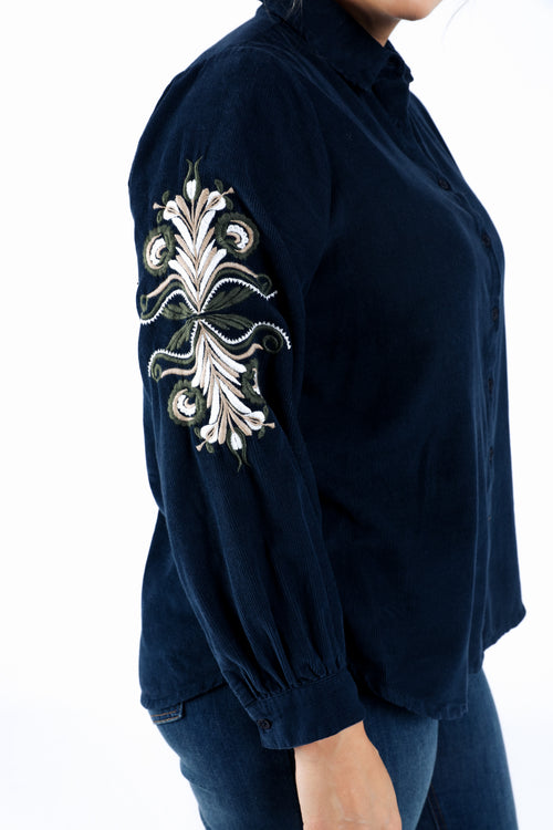 Cordhemd mit Stickereien-Paprika-4