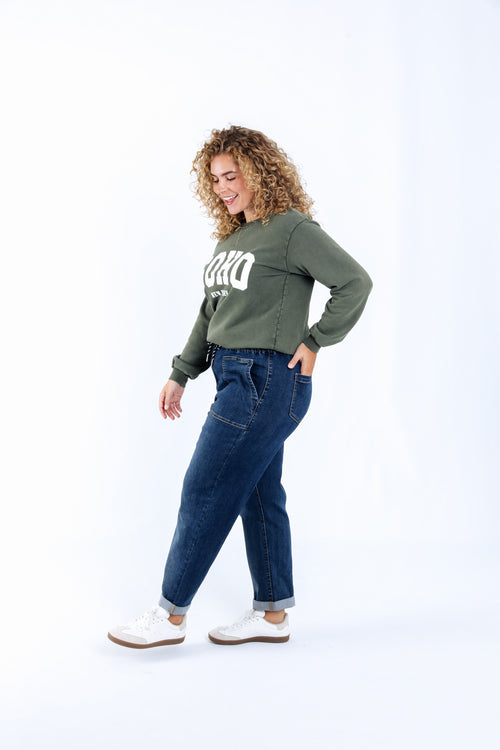 Pantalon chino en jeans-Paprika-7