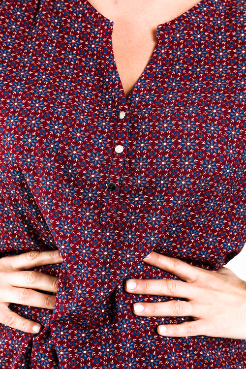 Bedruckte Bluse mit Grafikmuster-Paprika-4