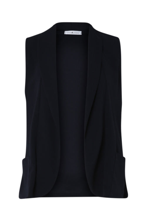 Einfarbiger Blazer-Weste-Paprika-10