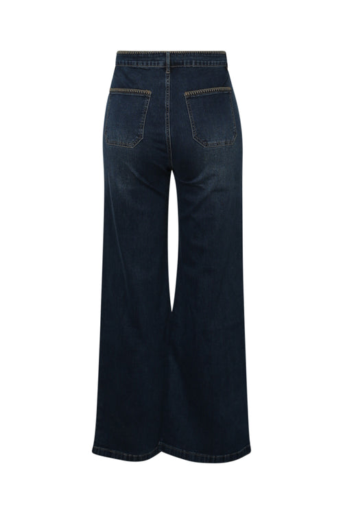 Jeans Elodie avec poches et détail broderie-Paprika-2