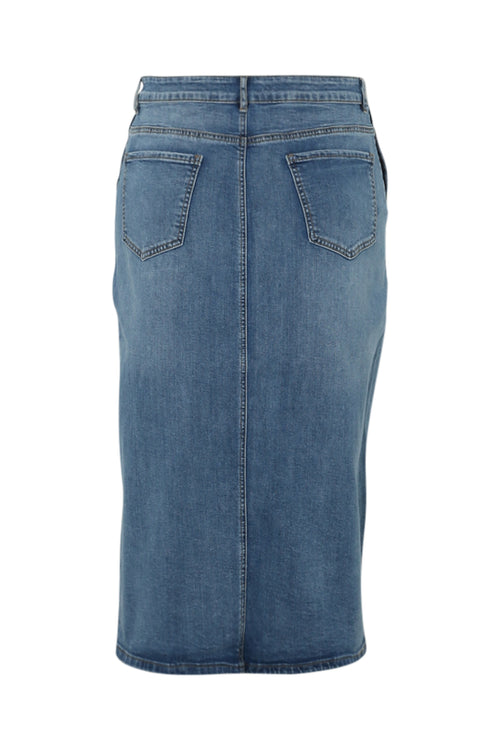 Jeansrock mit Schlitz und Knöpfen-Paprika-11