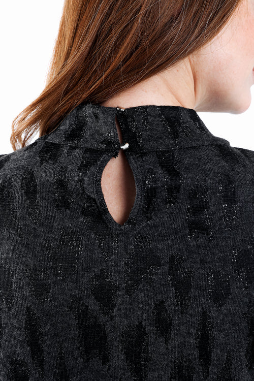Kleid mit Jacquard-Leopardenmuster-Paprika-6