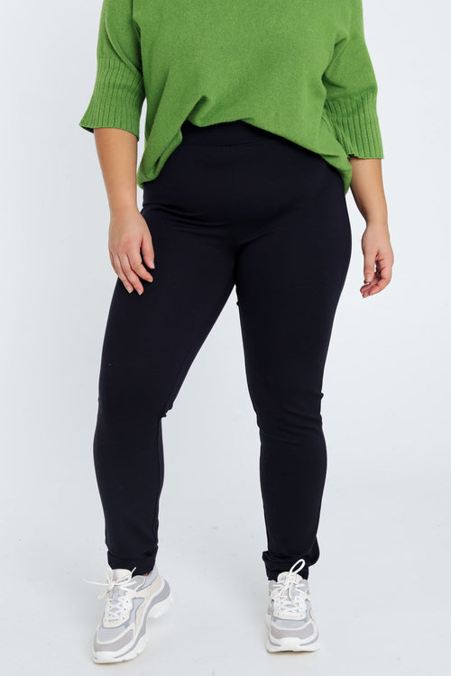Unifarbene Slim-Fit-7/8-Milanoleggings aus Viskose-Paprika-1