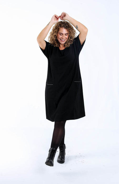 Einfarbiges kurzes Kleid-Paprika-5