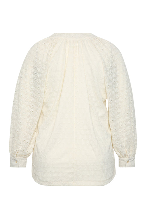 Blouse en dentelle unie-Paprika-3