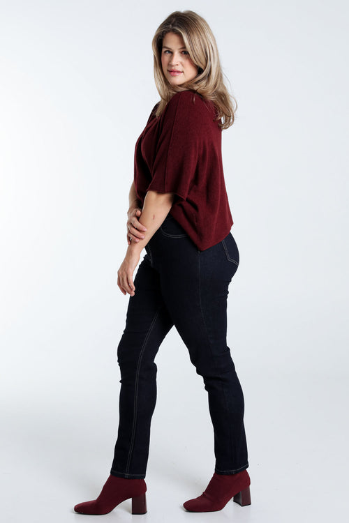 Slim-Fit-Jeans „Louise“ L32 mit 5 Taschen-Paprika-8