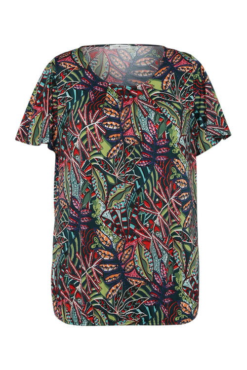 T-shirt aus kühlem Material mit Blattdruck-Paprika-1