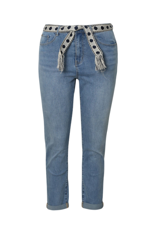 Jeans Louise slim 3/4 mit Fantasie-Gürtel-Paprika-11