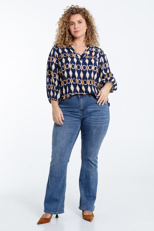 Bluse aus Viskose mit grafischem Print-Paprika-8