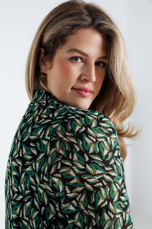 T-Shirt mit Blätterdruck-Paprika-6