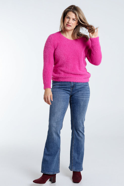 Unifarbener Pullover-Paprika-7