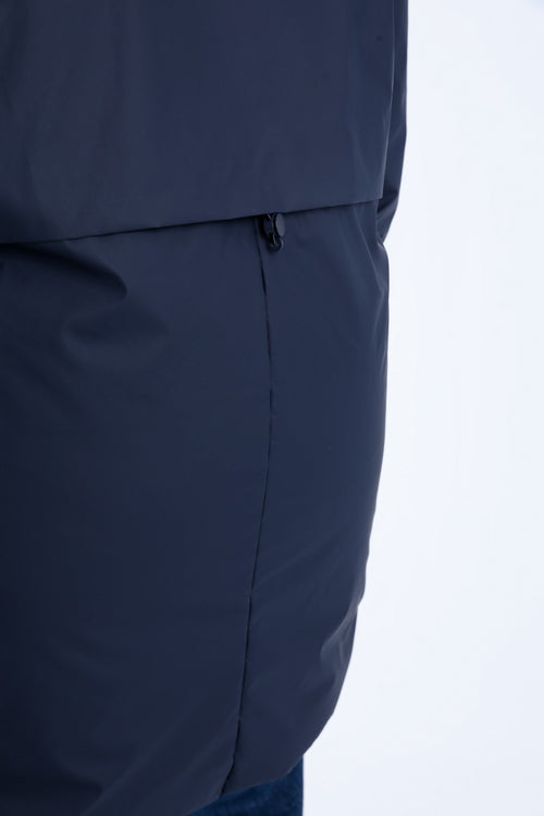 Leichter einfarbiger Midilanger Parka-Paprika-7