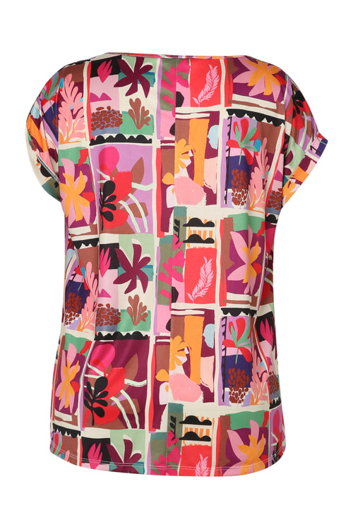 Arty bedrucktes T-Shirt mit Pailletten-Paprika-11