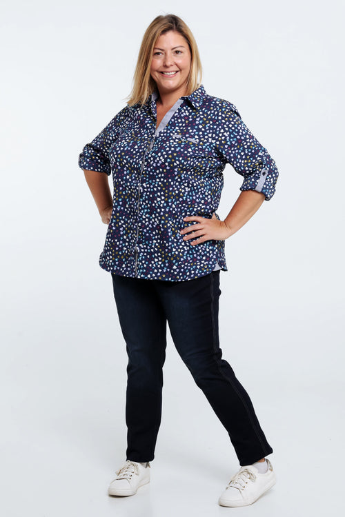 Chemise gaufrée cœurs-Paprika-8