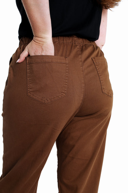 Chino en coton uni-Paprika-6
