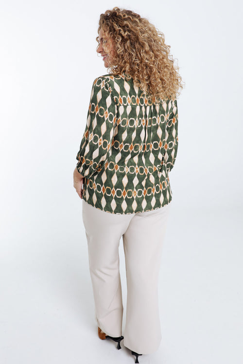 Bluse aus Viskose mit grafischem Print-Paprika-2