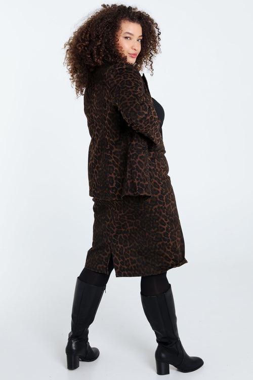 Blazer mit Animal-Print-Paprika-2