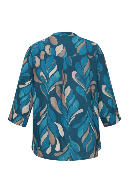 Bedruckte Bluse mit Grafikmuster-Paprika-1