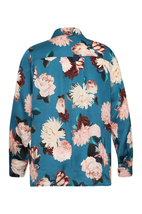 Chemise en viscose imprimé fleuri-Paprika-2