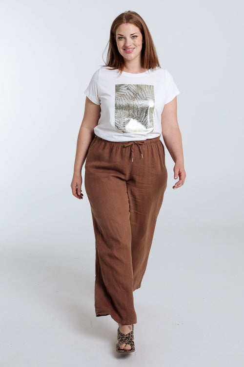 Baumwoll-T-Shirt mit Folienprint-Paprika-7
