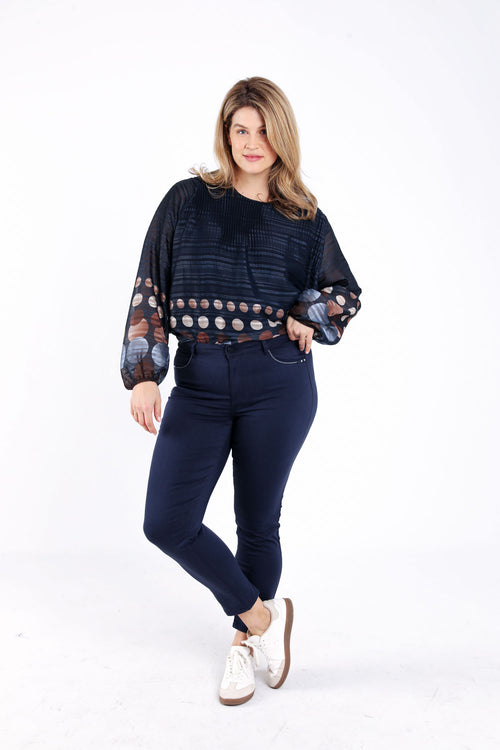 Pantalon slim Louise 7/8-Paprika-2