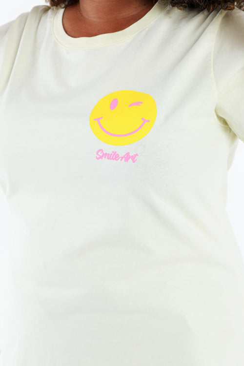 T-shirt aus Baumwolle mit Smile-Print-Paprika-4