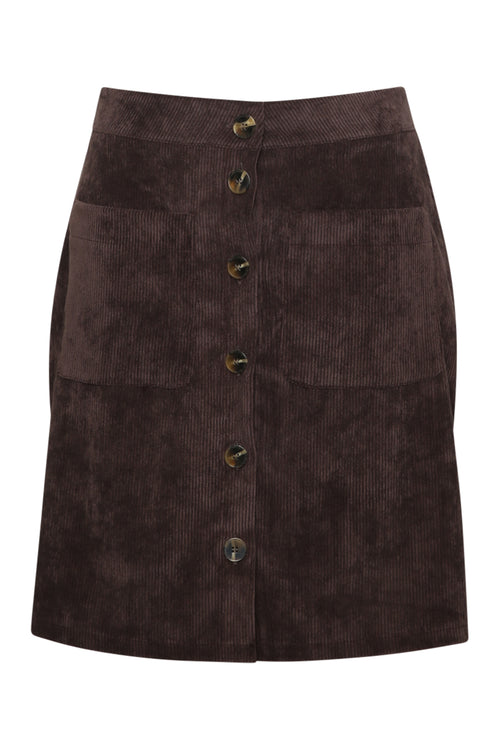 Jupe courte en velours-Paprika-2