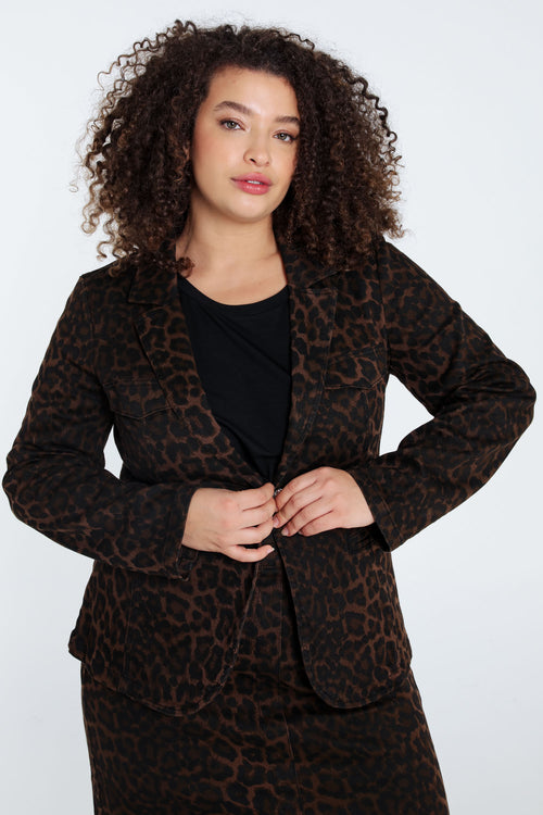 Blazer mit Animal-Print-Paprika-1