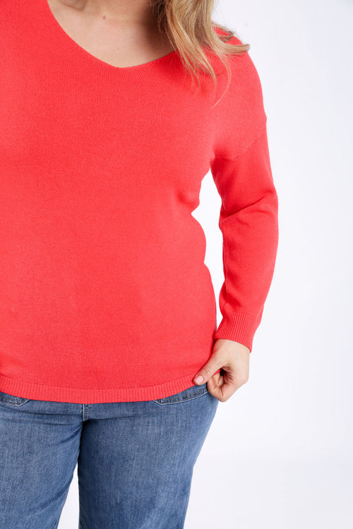 Pull en viscose uni-Paprika-4