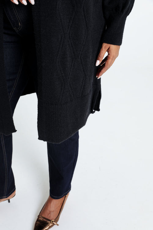 Lange, schlichte Strickjacke-Paprika-4