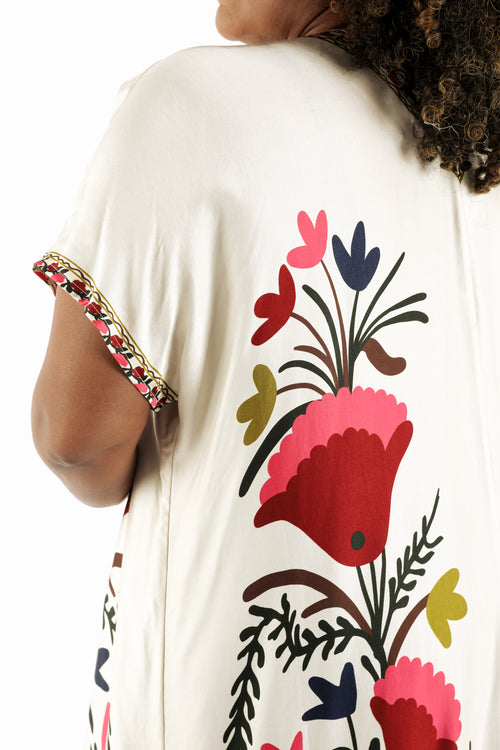 Kleid aus bedrucktem Viskosestoff im Folklore-Stil-Paprika-6