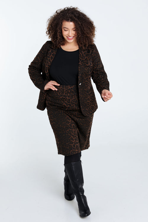 Blazer mit Animal-Print-Paprika-8