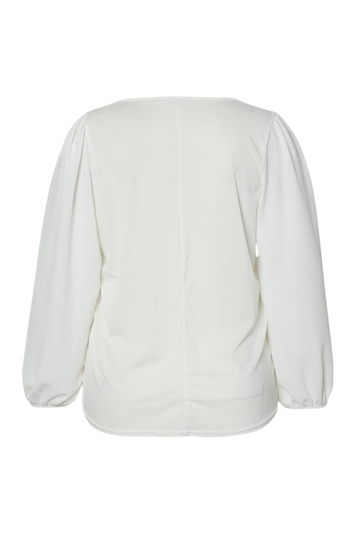 T-shirt bi-matière uni avec collier-Paprika-8