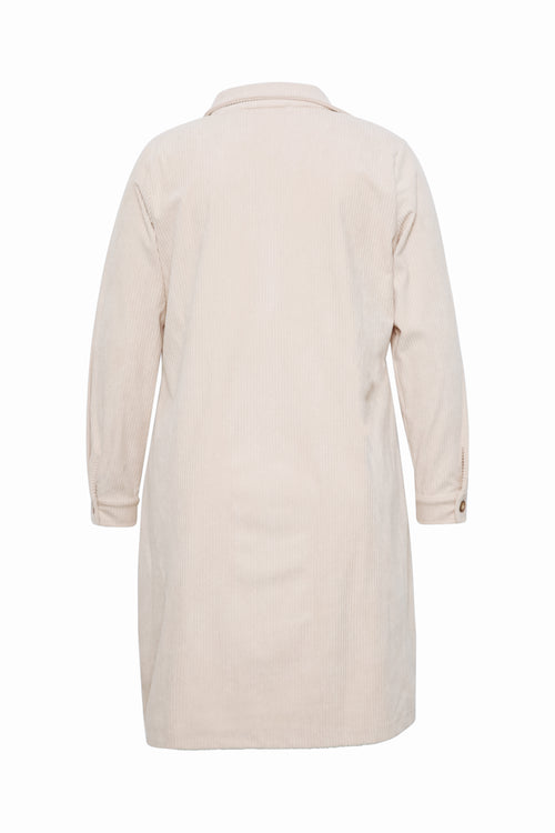 Uni kurzes Kleid aus Cordvelours-Paprika-9