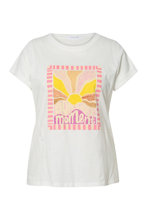 T-Shirt aus Baumwolle mit Sonnenprint-Paprika-11