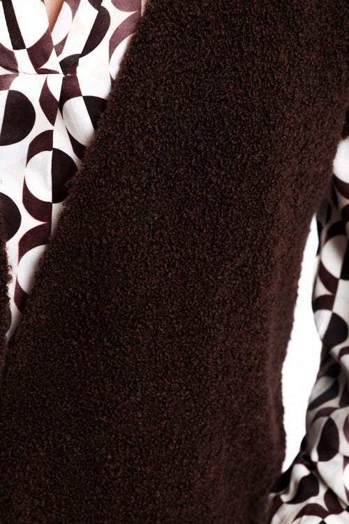 Ärmellose Strickweste aus einfarbigem Bouclé-Strick-Paprika-6