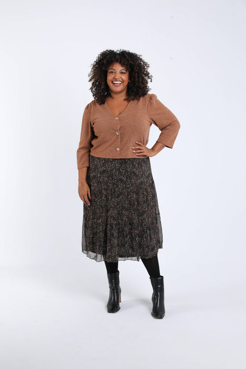 2-in-1 Kleid mit Blumenmuster-Paprika-1