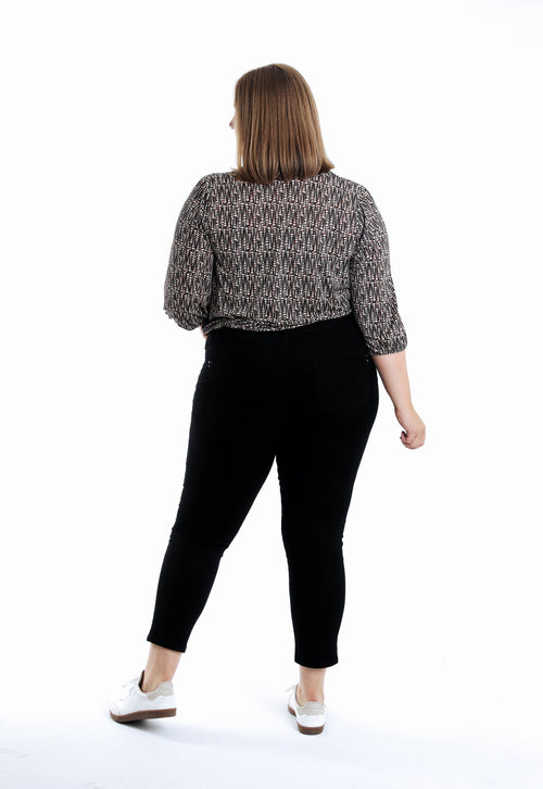 Schlanke 7/8-Hose uni Louise-Paprika-2