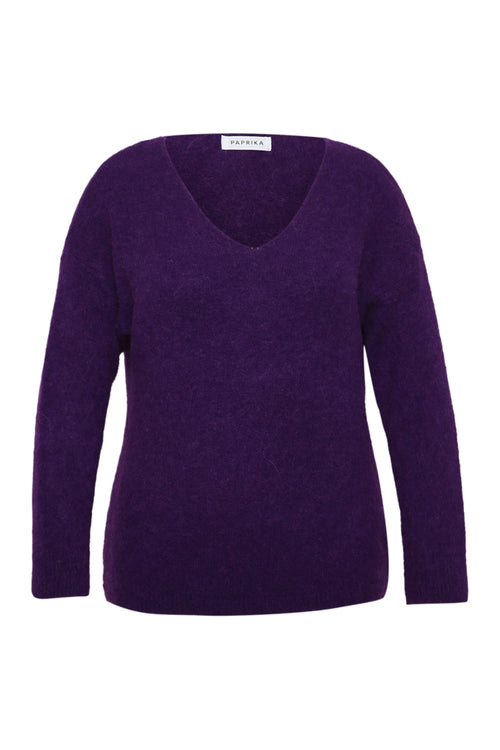 Pull avec alpaga uni-Paprika-8