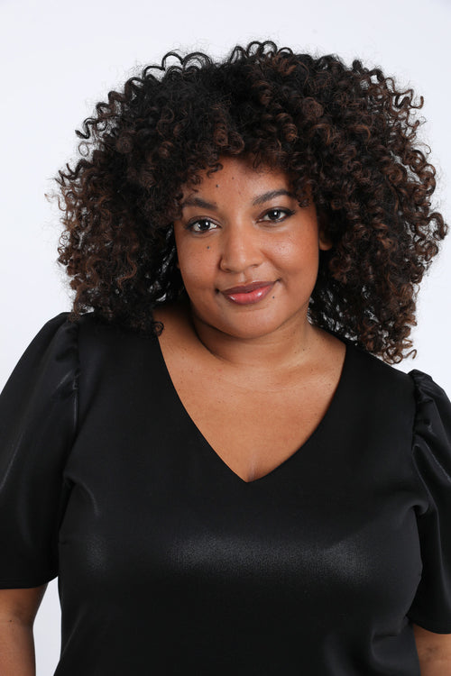 Einfarbiges Kleid mit Satin-Effekt-Paprika-1