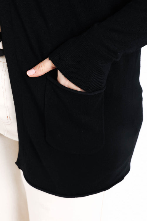 Feiner einfarbiger Viskose-Cardigan-Paprika-6