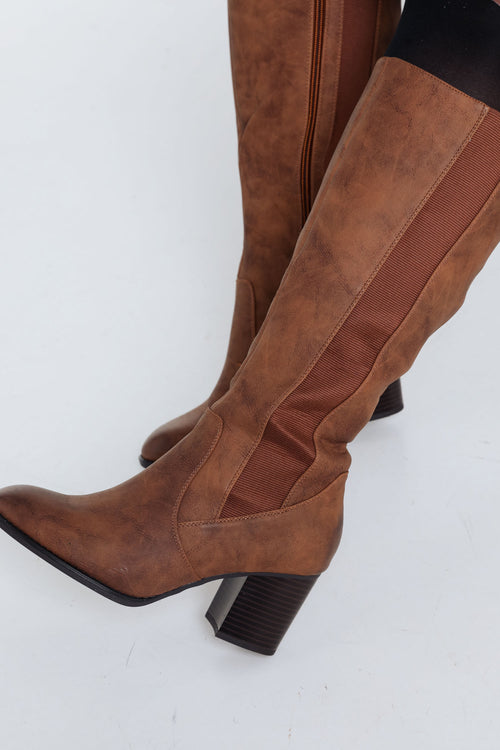  Klassische Stiefel mit Absatz-Paprika-1