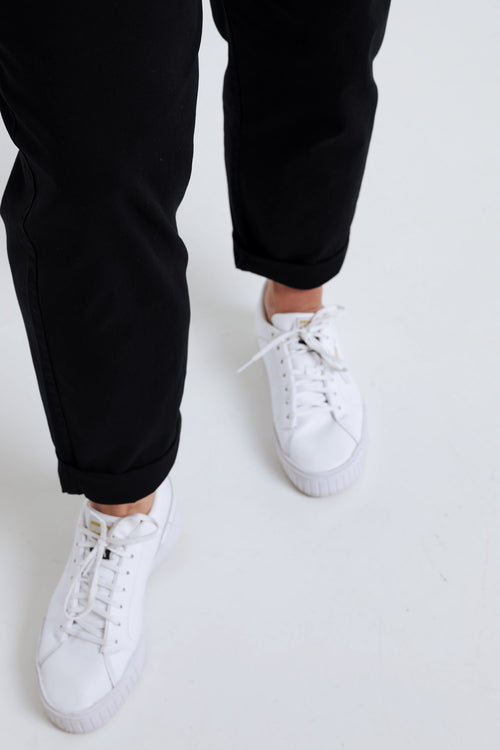 Unifarbene 7/8-Chinohose mit locker geschnittenen Hosenbeinen-Paprika-4