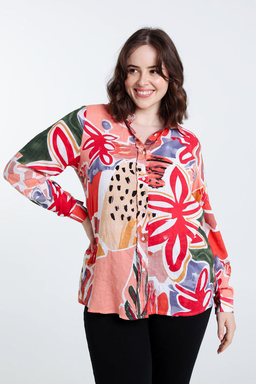 Chemise en coton-Paprika-1